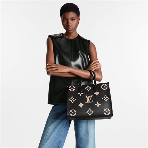 lv tourterelle|OnTheGo MM Bicolour Monogram Empreinte Leather.